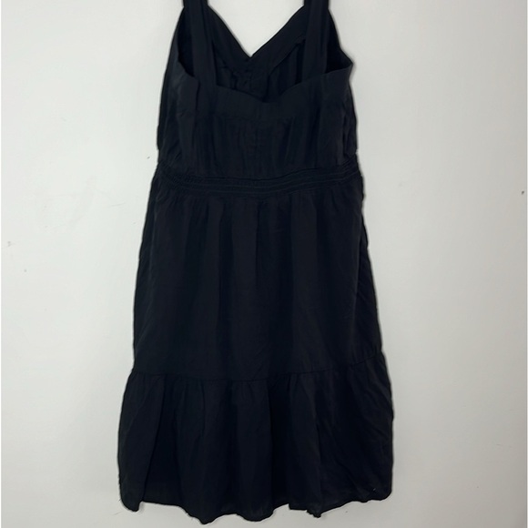 Knox Rose Sleeveless Tiered Boho Peasant Summer Dress Medium Black Knee Length - Picture 2 of 9